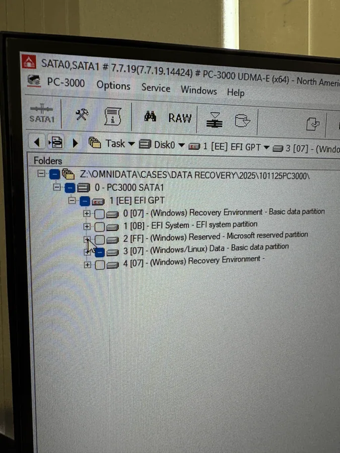 PC-3000 hard drive recovery lab tools